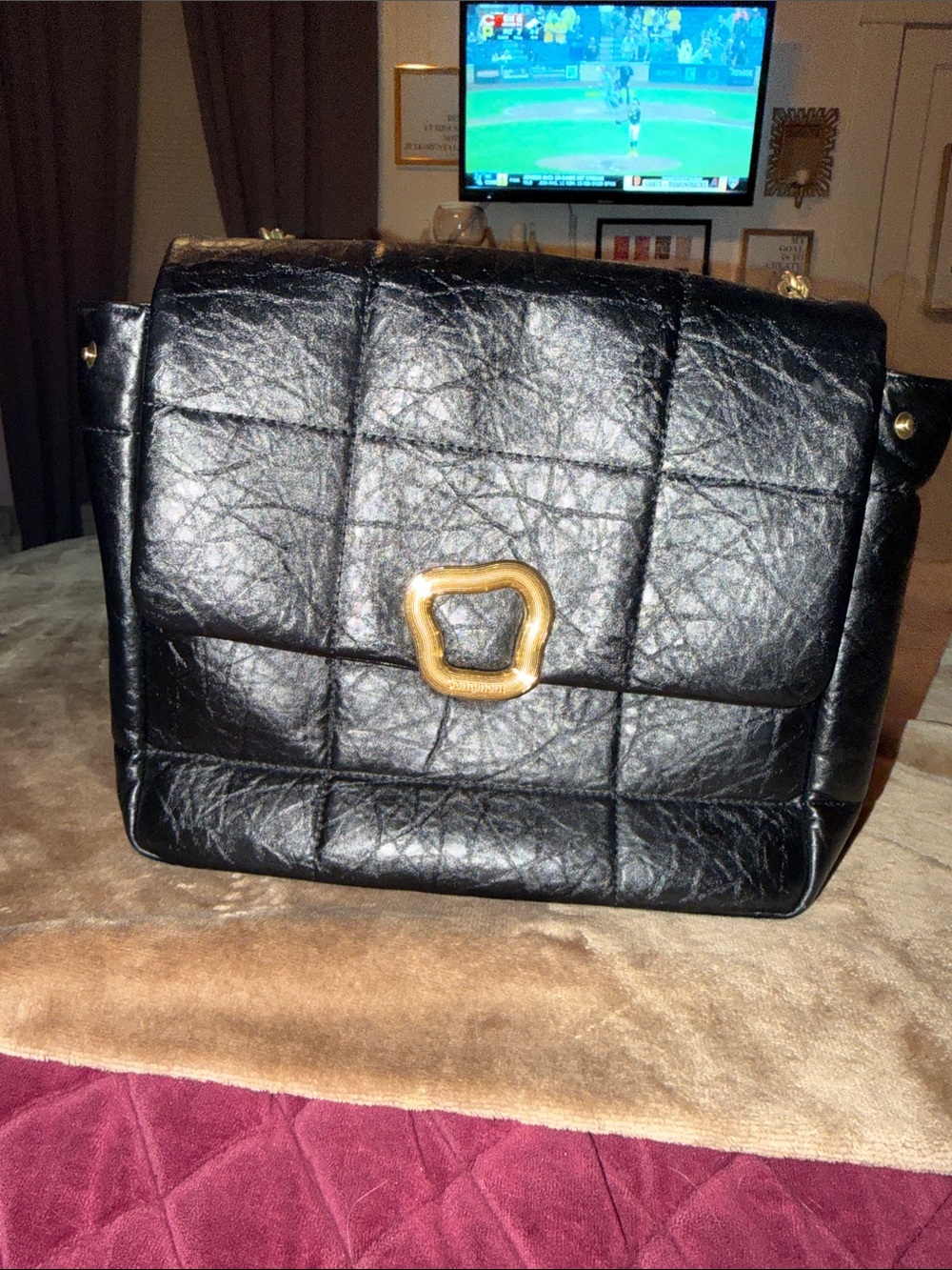 Songmont Large Quilted Leather Bag